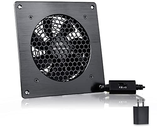 SCCCF USB Cabinet 120MM Fan Quiet Cooling Fan System 6 with Speed Control, for Home Theater AV Cabinets