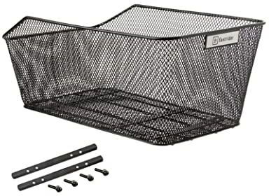 FAST RIDER Porter Fahrradkorb Hinten 25L, Hundekorb Fahrrad Hinten für Heckträger, Bike Basket aus Metall Inklusive Montage, Wetterbeständig - Schwarz