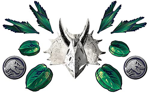 amscan 244339 Jurassic World Into the Wild - Kit de decoración de pared, 32 cm x 50 cm, multicolor, 1 pieza