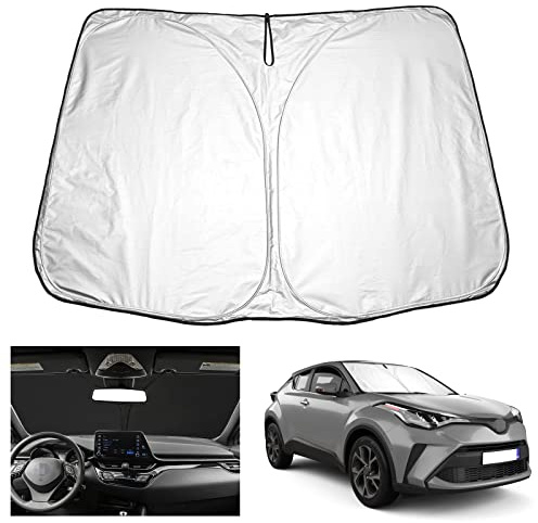 YEE PIN Compatible con Toyota C-HR CHR 2020 2021 2022, parasol plegable para coche, protección contra rayos UV y polvo