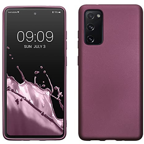 kwmobile Case kompatibel mit Samsung Galaxy S20 FE Hülle - Schutzhülle aus Silikon metallisch schimmernd - Handyhülle Metallic Lavendel