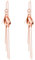 VONALA Threader Earrings for Women 925 Sterling Silver Rose Gold Dangle Drop Earrings Flower Put Through Earrings Birthday Gift for Teens Girls