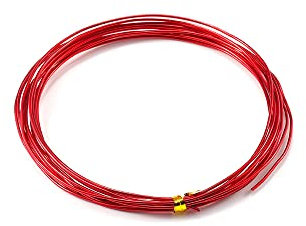 10m Basteldraht 1.5mm, Aluminium Craft Draht Blumendraht Aluminiumdraht Dekodraht Bindedraht für Blumengestecke, DIY Handwerk Dekorieren Schmuck Kranzherstellung, Schmuckdraht zum Basteln,Rot