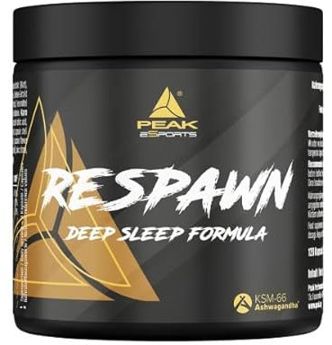 PEAK Respawn - 120 Kapseln I 30 Portionen I Sleep-Formula I All-In-One Schlafunterstützung I zur Beruhigung & Schlafoptimierung I mit Melatonin, Ashwagandha KSM-66, Baldrian, Melisse Extrakt