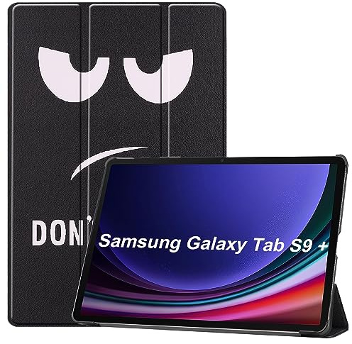 Lobwerk Hülle für Samsung Tab S9+ Plus 2023 SM-X810 SM-X816B SM-X818U 12.4 Zoll Smart Cover Etui mit Standfunktion und Auto Sleep/Wake Funktion
