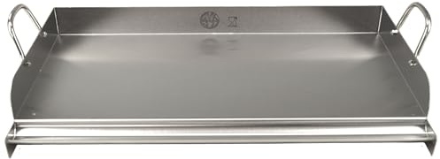 GVK ECO Edelstahl Grillplatte 50cm Grillaufsatz Grillpfanne Pizzaplatte