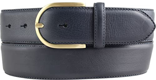 BELTINGER Hochwertiger Jeansgürtel aus Vollrindleder mit goldener Gürtelschließe 4,0 cm | Bombierter Ledergürtel Damen 40mm | Jeans-Gürtel made in Italy