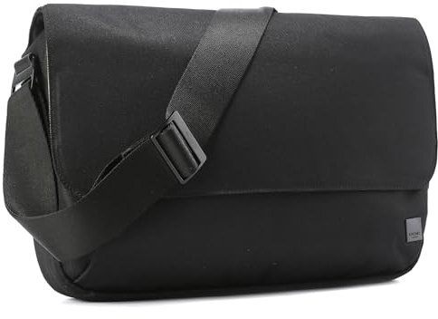 KNOMO Osaka Laptop Umhängetasche Messenger Crossbody Bag für Arbeit und Reisen, Schwarz, Fits 16 Laptop