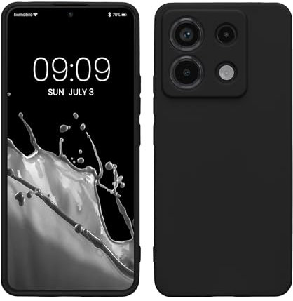 kwmobile Housse Compatible avec Xiaomi Redmi Note 13 Pro 5G / Poco X6 5G Coque - Housse de téléphone Protection Souple en Silicone - Noir Mat