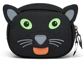 Affenzahn Lenkertasche mit Kletthalterung für Fahrrad, Tretroller und Laufrad Panther - Schwarz