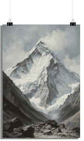 25 Artstreet Mount Everestposter - Majestätisches Bergpanorama Wanddekoration - Hochwertiger Wandkunst-Druck - Perfekt zum Einrahmen (60x90)