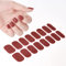 MrCuvaryas UV Gel Nagelfolie selbstklebend, Nagelsticker Nagelkunst Sticker Nagellack Aufkleber Nail art Selbstklebend, Maniküre Sticker Schöne Mode DIY (Black French) (Burgundy, M-16pcs)