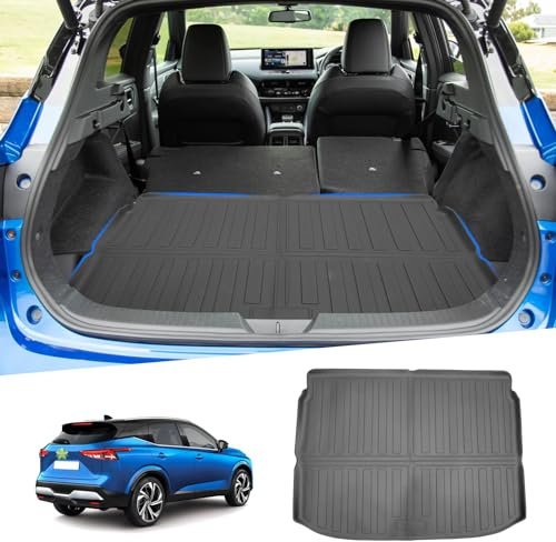 Ruiya Compatible con Nissan Qashqai J12 e-Power 2022-2024 2025 Alfombra Protectora de Maletero, Fácil de Doblar Bandeja para Maletero TPE Esteras del Maletero del Coche Qashqai J12 Accesorios