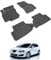 Auto Fußmatten Kompatibel mit SEAT Leon II 2006-2012 Geruchlos 4.5D Passform Allwetter Automatten 5 Teilige | Antirutschmatte Hoher Rand Gummimatten Schwarz Fussmatten Vorne Hinten Autoteppich