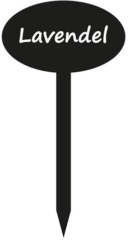 Indigos UG - Pflanzenstecker aus Aluverbundplatte Schild - für Garten, Beet - Lavendel - 11,5 cm hoch - wetterfest - Pflanzenschilder beschriftet - Beetschilder, Kräuter, Gemüse, Obst, Blumen