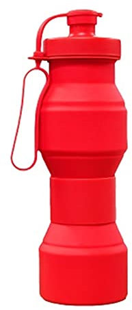 QTANZIQI Cup with Handle Silicone Collapsible Water Bottles Travel Folding Cars Portable Kettle My Foldable Drink Bottle (Color : Red) silk pillowcase
