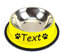jfs Gamelle en acier inoxydable pour chien ou chat pour eau et nourriture, gamelle avec noms personnalisés pour nourriture et eau pour grands et petits chiens (jaune)