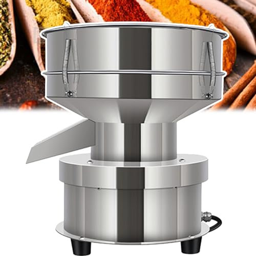 ExoticaBlend Automatisches Pulversieb, Lebensmittelechter Edelstahl, Elektrisches Sieb, Schüttelsieb, Siebmaschine mit 60 Maschen, Vibrationssiebmaschine,2 * 60Mesh