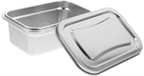 LABRIMP Edelstahl Eisbehälter Mit Deckel Gefriergeeignete Aufbewahrungsdose Für Selbstgemachtes Eis Multifunktionale Langlebige Eiscremebox Für Zuhause Restaurant Und Dessertlagerung