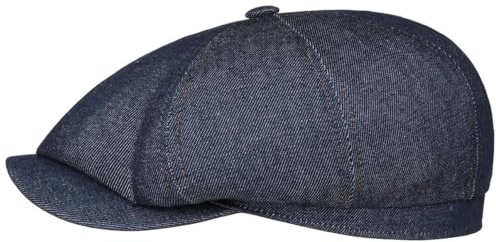 Stetson Hatteras Flatcap Pure Denim Sustainable Cotton Melange Look Made in EU Unisex Summer