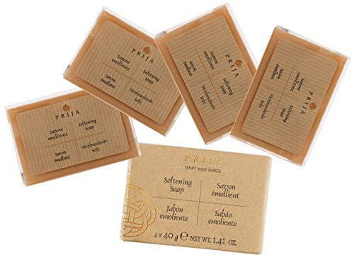 PRIJA Weichmachende Seife, natürlich angereichert mit Glycerin, 4 Stück x 40 g
