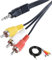 NEKAPLO 3.5mm to RCA AV Cable – Audio Video Cable for TV, DVD Players & More – Durable Gold-Plated Connectors for Clear Signal Transmission – Plug & Play Compatibility