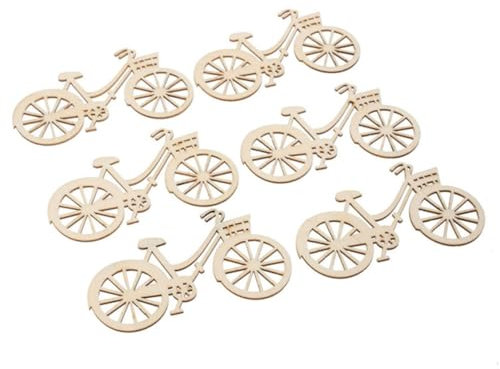 Sewroro 20 Stücke Echtholz Fahrradscheibe Wohnkultur Handwerk Christbaumschmuck Hochzeit Verlobung