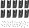 Xiniy 10Pcs 56X25mm Double Holes Metal Spring Belt Sheath Clip Clasp Buckles Accessories with 8mm Cap Studs Screws