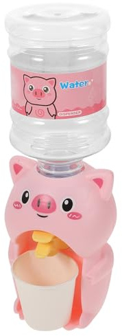 SOPOTUTU 1 Stück Mini Wasserspender Lustiger Cartoon Trinkbrunnen für Abnehmbar und Leicht zu Reinigen Spielküche Puppenhaus und Restaurant Fördert Selbstpflege und