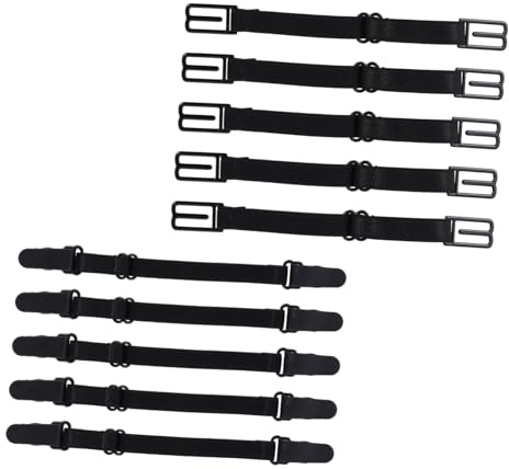 WEKADRIN 10 Stück Verstellbare Schwarze Maskenhalter Riemen Ohrenschoner Flexibel Rutschfest Komfortabel für Mundbedeckung und Zusätzliche Langlebig Robust