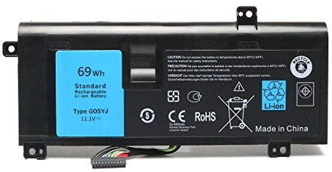 7XINbox 69Wh 11.1V G05YJ 0G05YJ Y3PN0 8X70T Ersatz Akku Batterie für Dell 14 A14 M14X R1 R3 R4 5828 5728 14D-1528 ALW14D-1528 ALW14D-1728 ALW14D-1828 ALW14D-2728 ALW14D-4528 ALW14D-4728