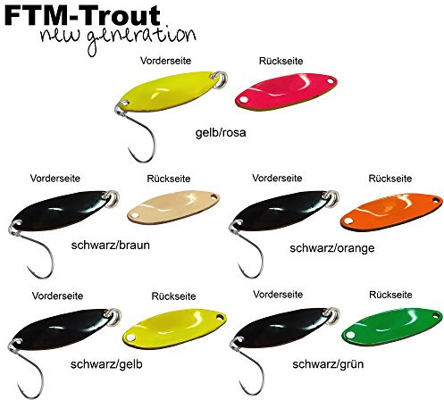 FTM 5 Spoon Tango 1,8g - Forellenköder Set, Forellenblinker zum Spinnfischen, Forellenköder zum Spinnangeln, Blinker für Forellen, Löffelblinker