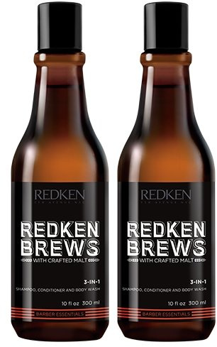 Redken Brews 3-in-1 Shampoo, Conditioner & Body Wash 300ml Double