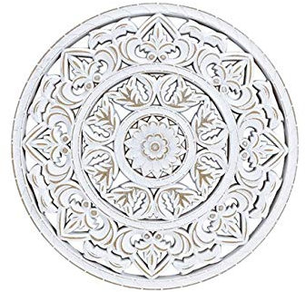 MC Trend Wandhänger Blumen Wand-Bild Deko Shabby Stil Vintage Geschenk-Idee Wohnbereich (Wandhänger Rund Klein)