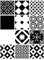 | Carrelage Mural Autocollant | Planche de 12 Stickers Autocollants Adhesifs Carrelage - Carreaux de Ciment - BLACK WHITE - Dimensions d'un Sticker : 20 x 20 cm - Cuisine Salle de Bains Meubles ...