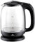 Lentz 1,7 Liter Glas-Wasserkocher mit LED-Beleuchtung kabelloser Glaswasserkocher mit 2200 Watt (Schwarz)
