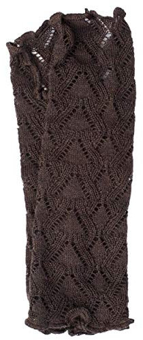 Invero, Merino Armstulpen Missy Uni, 100% Wolle (Braun)