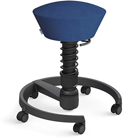 aeris Swopper – Ergonomischer Hocker – Bürohocker höhenverstellbar – Vielseitiger Schreibtischstuhl für einen gesunden Rücken – Bürostuhl mit Rollen, Feder Standard