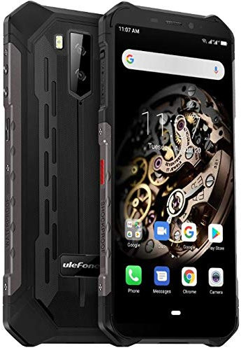 Ulefone Armor X-5 4G Outdoor Smartphone Ohne Vertrag, MTK6763 Octa-Core 3GB RAM 32GB ROM, Android 9.0 5.5” IP68 / IP69K Robustes Handy, Dual-SIM, 13MP + 5MP + 2MP, 5000 mAh Akku, GPS NFC Schwarz