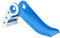 HOMCOM Toboggan Enfant Pliable 3 à 6 Ans Usage intérieur extérieur dim. 120L x 50l x 56H cm HDPE Bleu