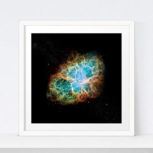 XIANGPEIFBH Bild Universum Kunst Poster Krabben Nebel Drucke Hubble Teleskop Raum Leinwand Malerei Wissenschaft Wandkunst Bild Wohnkultur 40x40cm Ungerahmt