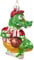 BRUBAKER BéIsbol Cocodrilo - Vidrio Pintado a Mano Pelota de Navidad - Boca Soplada Figuras de Decoración del arbol de Navidad Decoración Divertida Colgante Bola de arbol - Ca. 11.5 cm