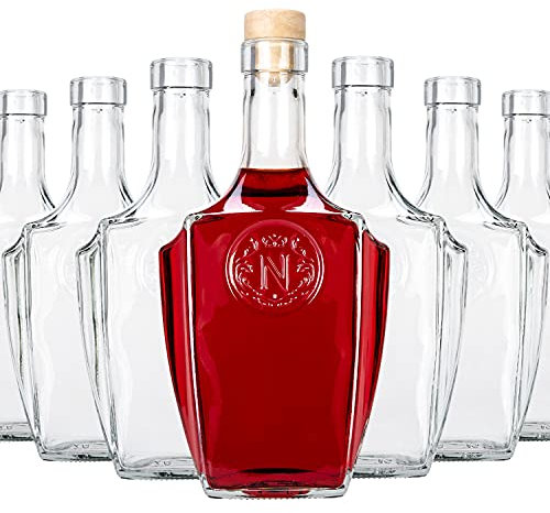 Superbutelki.PL Bouteilles en verre 500 ml - Bouteilles de vin vides - 50 pièces - Bouteille en verre Bonaparte - Bouteilles à remplir - Bouteille en verre avec bouchon