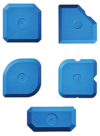 Strumento di Sigillante, 5 Pezzi Set Silicone Strumento di Raschietto Spatole per Sigillante Utensile Smontaggio del Silicone per sigillare fughe e giunti di cucina e bagno