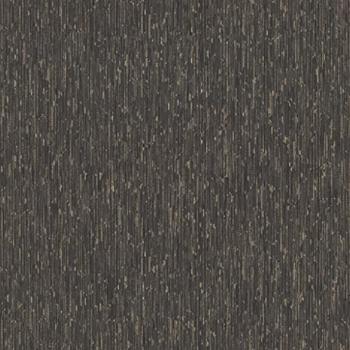 Rasch Tapete 844269 - Vliestapete in Schwarz und Gold mit feinen Dreiecken und Textilstruktur aus der Kollektion Perfecto VI - 10,05m x 0,53m (LxB)