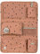 LÄSSIG Autoorganizer Autorücksitzorganizer Rücksitztasche für Auto zum Hängen zusammenklappbar/Car Wrap-to-Go Happy Prints Karamell