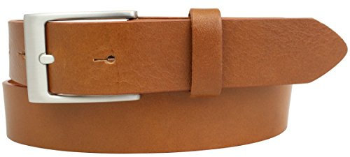 BELTINGER Kinder-Gürtel aus Vollrindleder 3 cm | Leder-Gürtel für Jungen Mädchen 30mm | für Jeans, Anzug, Kleid, Rock | Cognac 55cm