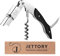 Jettory Tire-bouchon | limonadier professionnel de sommelier avec découpe-capsule, decapsuleur et double charnière pour bouteilles de vin | ouvre bouteille en acier inoxydable.
