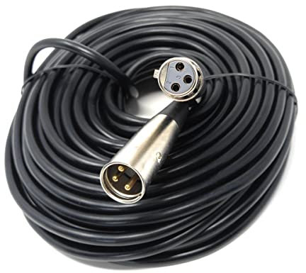 DRUT 20m 3 pin XLR Male Plug To XLR Female Socket, Audio Microphone, Mixer, Speaker Lead Cable 65ft