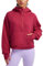 CRZ YOGA Damen Fleece Gefüttert Hoodie 1/2 Reißverschluss Kapuzenpullover Taschen Workout Langarm Hoody Pullover mit Daumenloch Granatapfel 40
